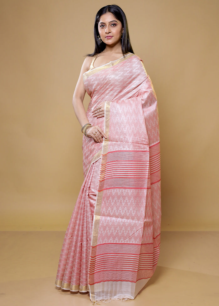 Violet Tussar Silk Saree With Blouse Piece