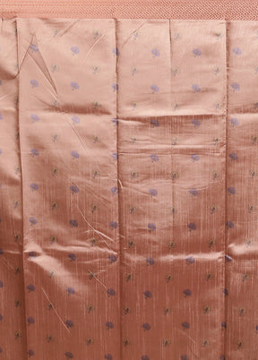 Pink Dupion Silk Saree With Blouse Piece