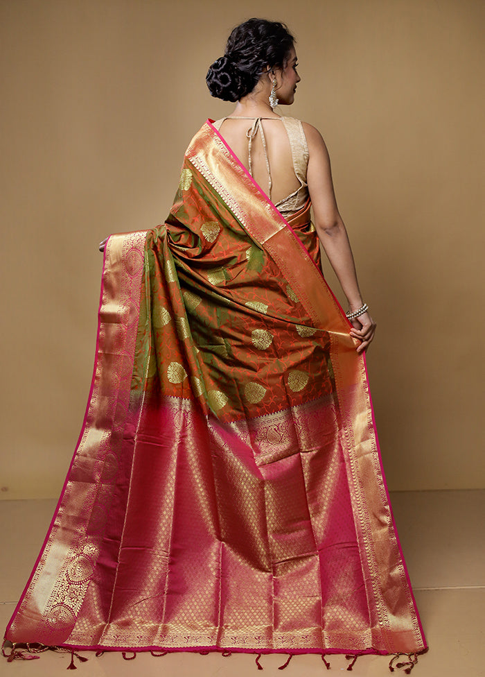 Purple Kanjivaram Silk Saree With Blouse Piece