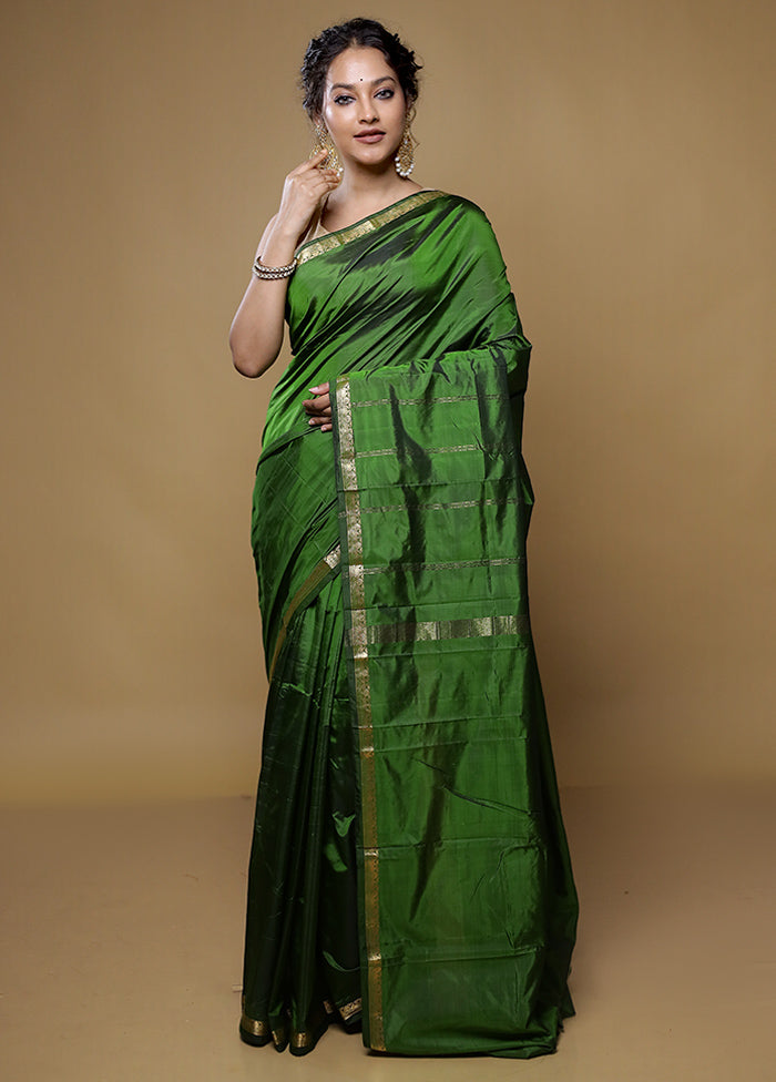 Maroon Kanjivaram Silk Saree With Blouse Piece