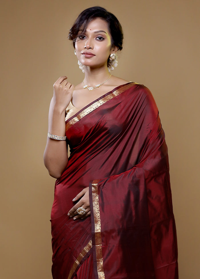 Grey Kanjivaram Silk Saree With Blouse Piece