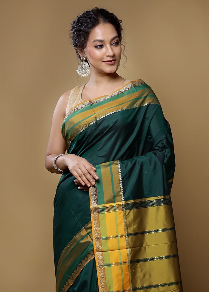 Maroon Kanjivaram Silk Saree With Blouse Piece