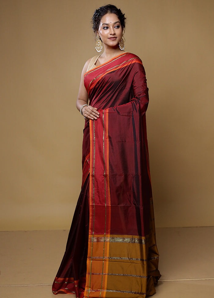 Grey Kanjivaram Silk Saree With Blouse Piece