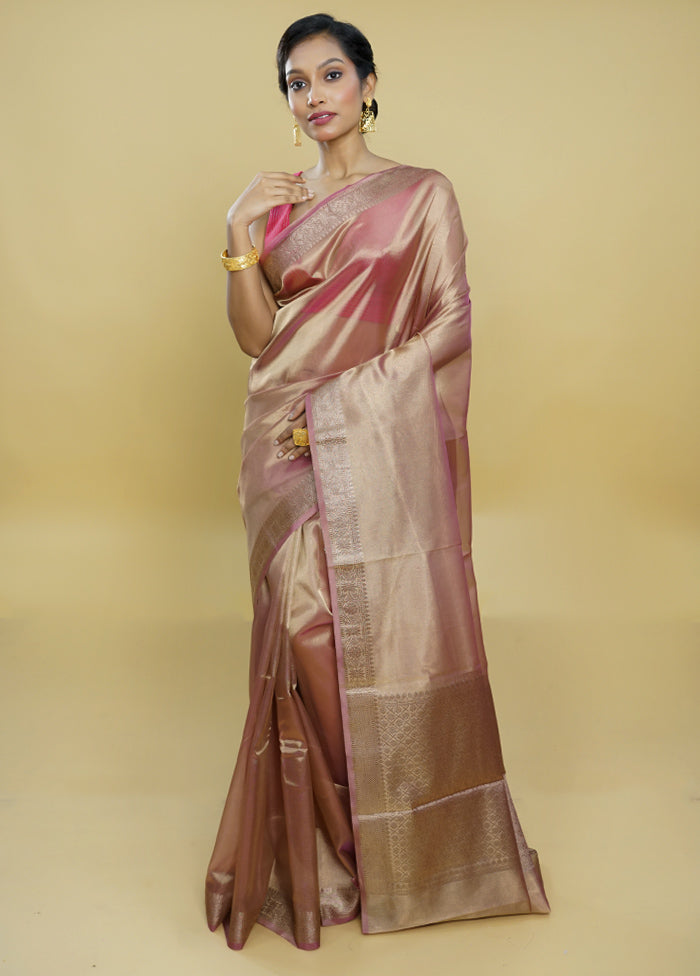 Gold Tissue Silk Saree With Blouse Piece