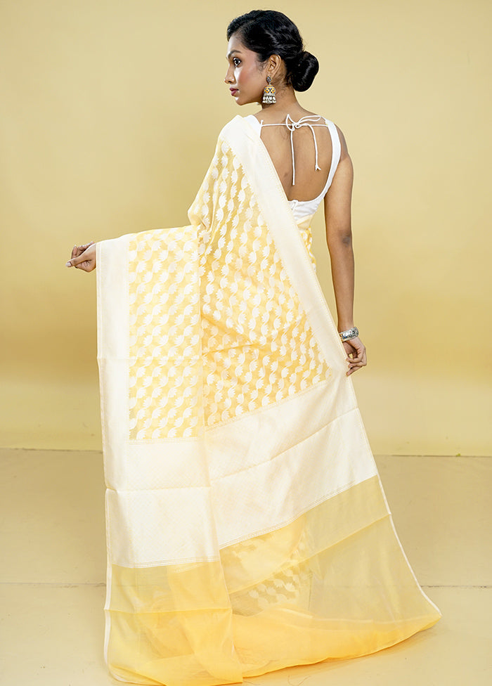 Peach Cotton Saree With Blouse Piece