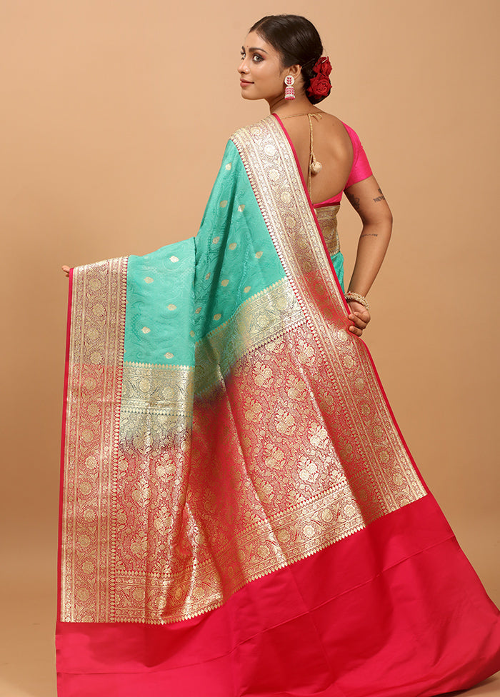 Pink Tanchoi Silk Saree With Blouse Piece