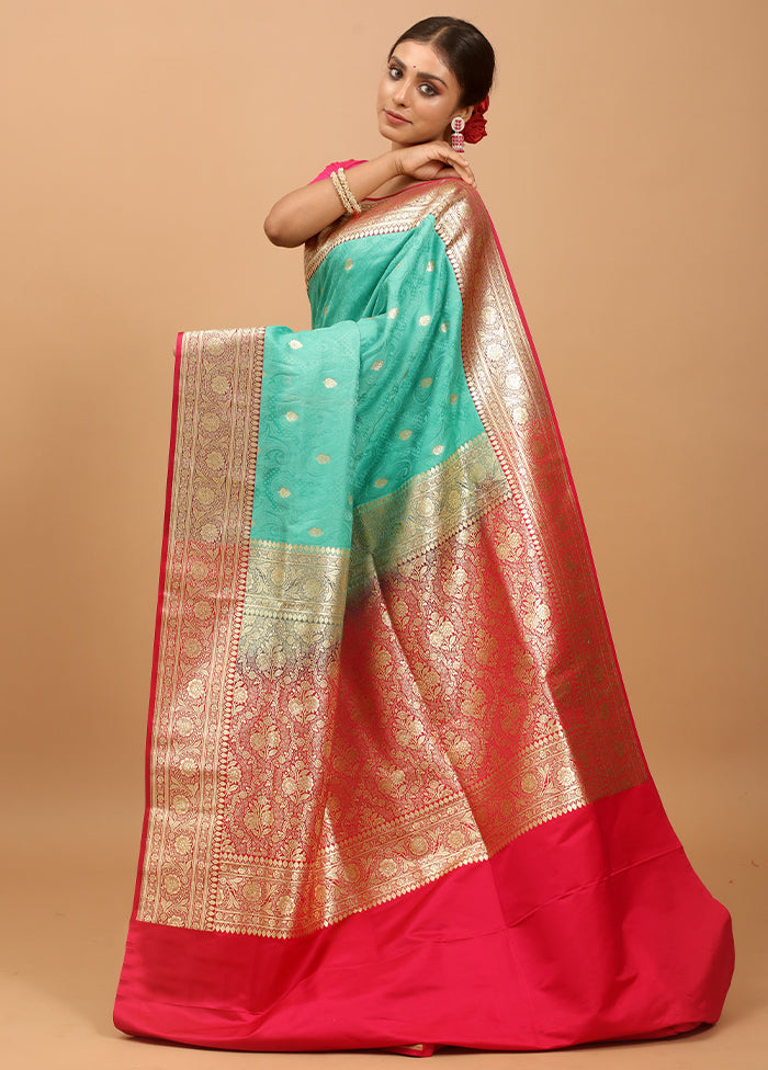 Pink Tanchoi Silk Saree With Blouse Piece