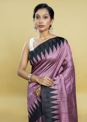 Multicolor Tussar Silk Saree With Blouse Piece