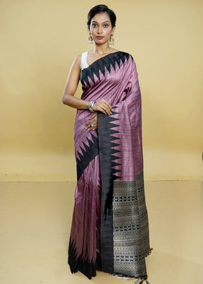 Multicolor Tussar Silk Saree With Blouse Piece