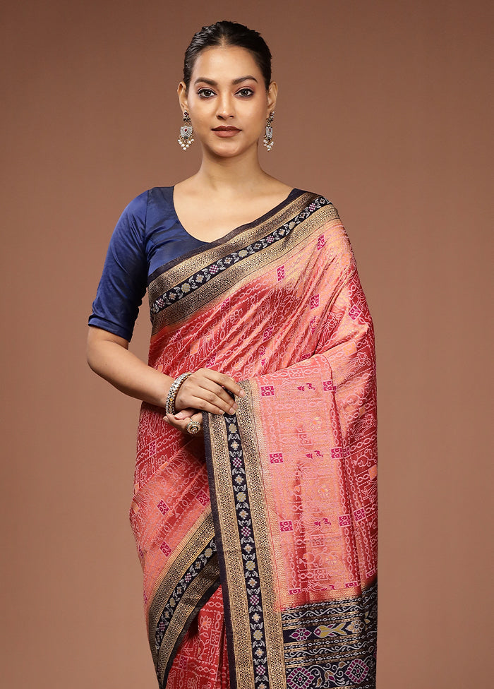Blue Dupion Silk Saree With Blouse Piece