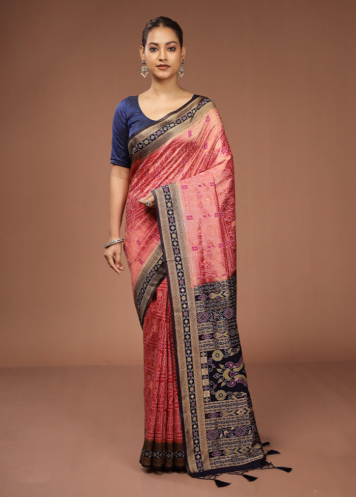 Blue Dupion Silk Saree With Blouse Piece