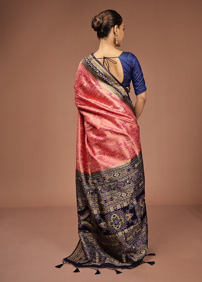 Blue Dupion Silk Saree With Blouse Piece