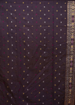 Blue Dupion Silk Saree With Blouse Piece