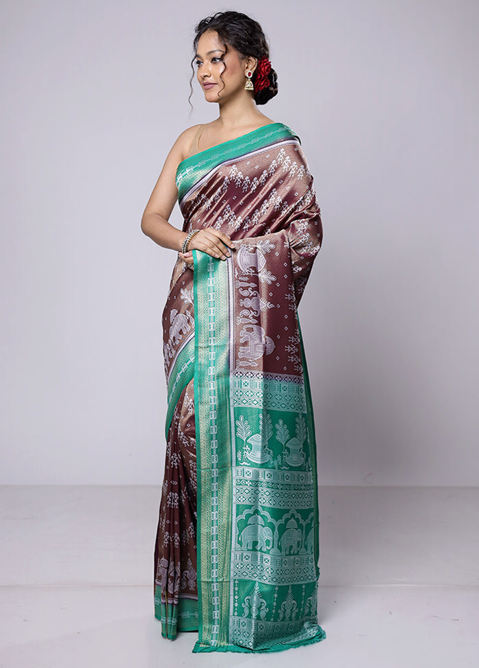 Purple Dupion Silk Saree With Blouse Piece