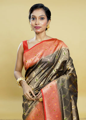 Cream Dupion Silk Saree With Blouse Piece