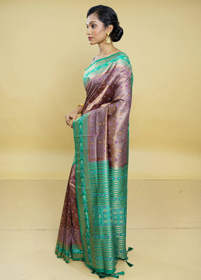 Purple Dupion Silk Saree With Blouse Piece