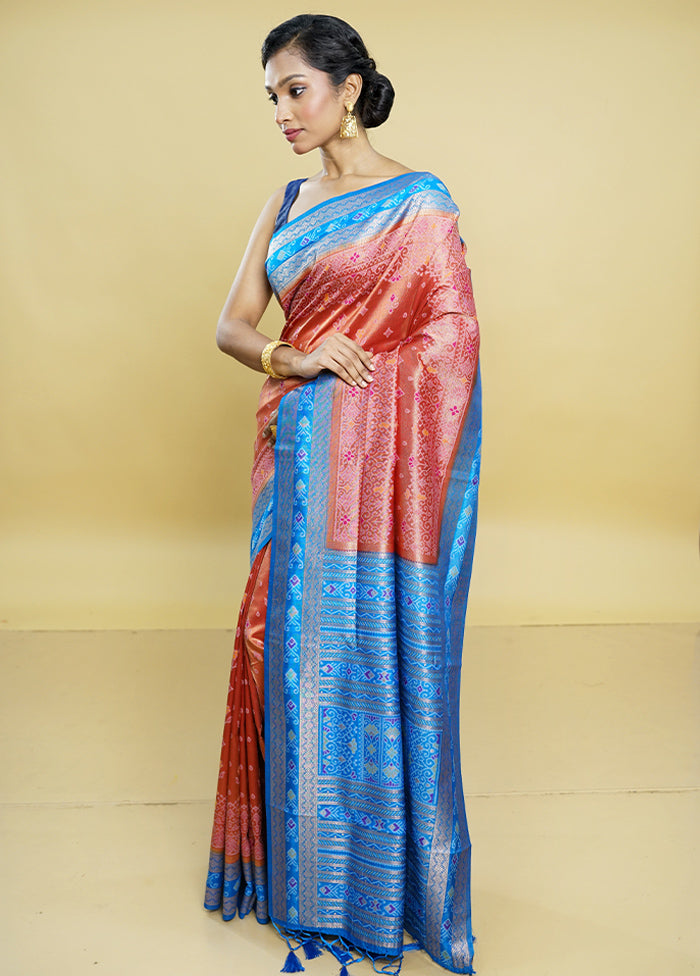 Pink Dupion Silk Saree With Blouse Piece