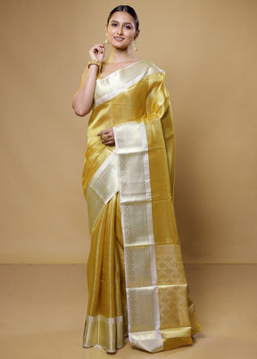 Gold Tissue Silk Saree With Blouse Piece