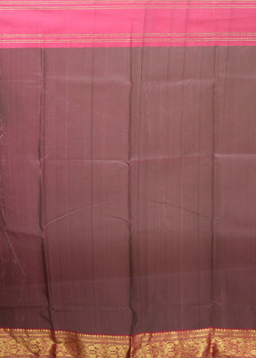 Purple Handloom Chanderi Pure Cotton Saree With Blouse Piece