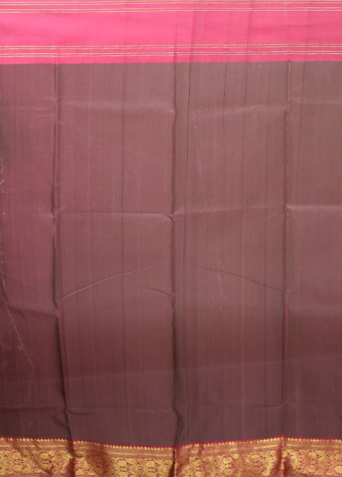 Purple Handloom Chanderi Pure Cotton Saree With Blouse Piece