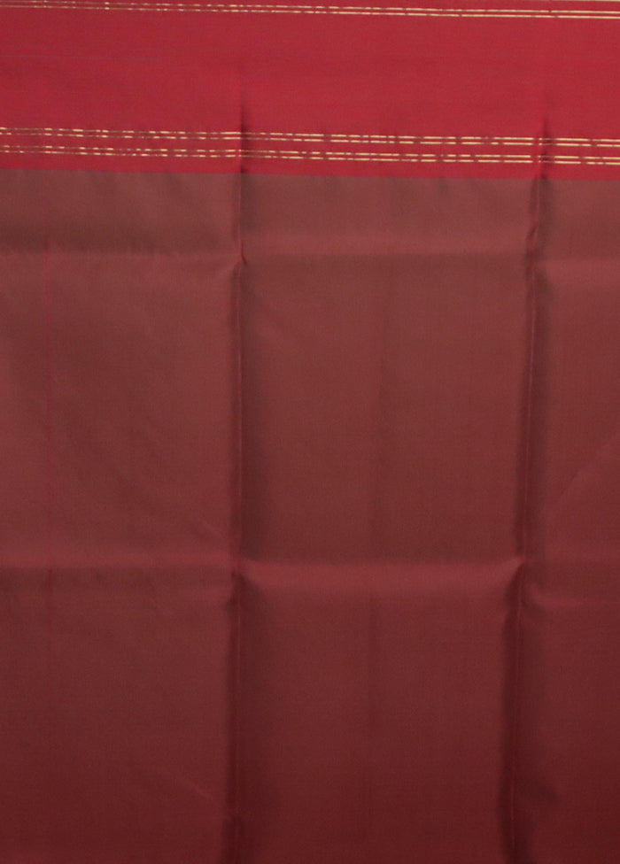 Red Handloom Chanderi Pure Cotton Saree With Blouse Piece