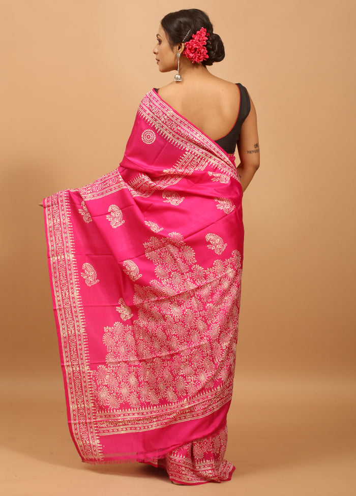 Cream Pure Bishnupuri Silk Saree Without Blouse Piece