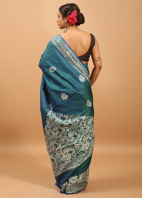 Purple Pure Bishnupuri Silk Saree Without Blouse Piece