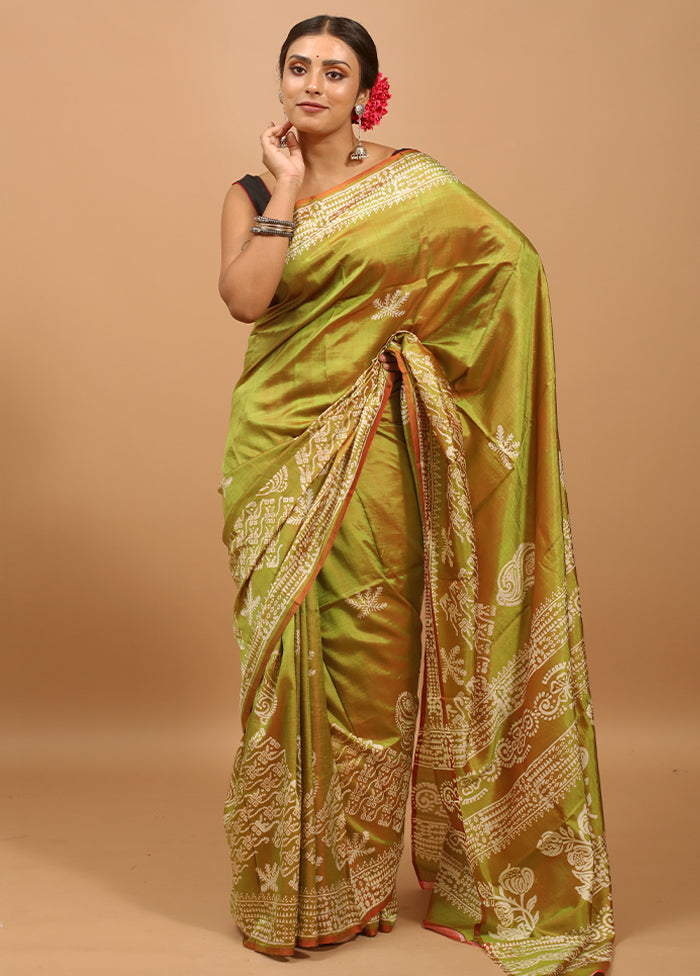 Yellow Pure Bishnupuri Silk Saree Without Blouse Piece