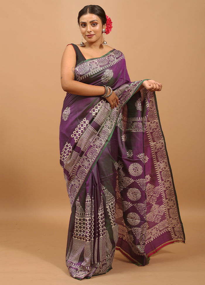 Cream Pure Bishnupuri Silk Saree Without Blouse Piece