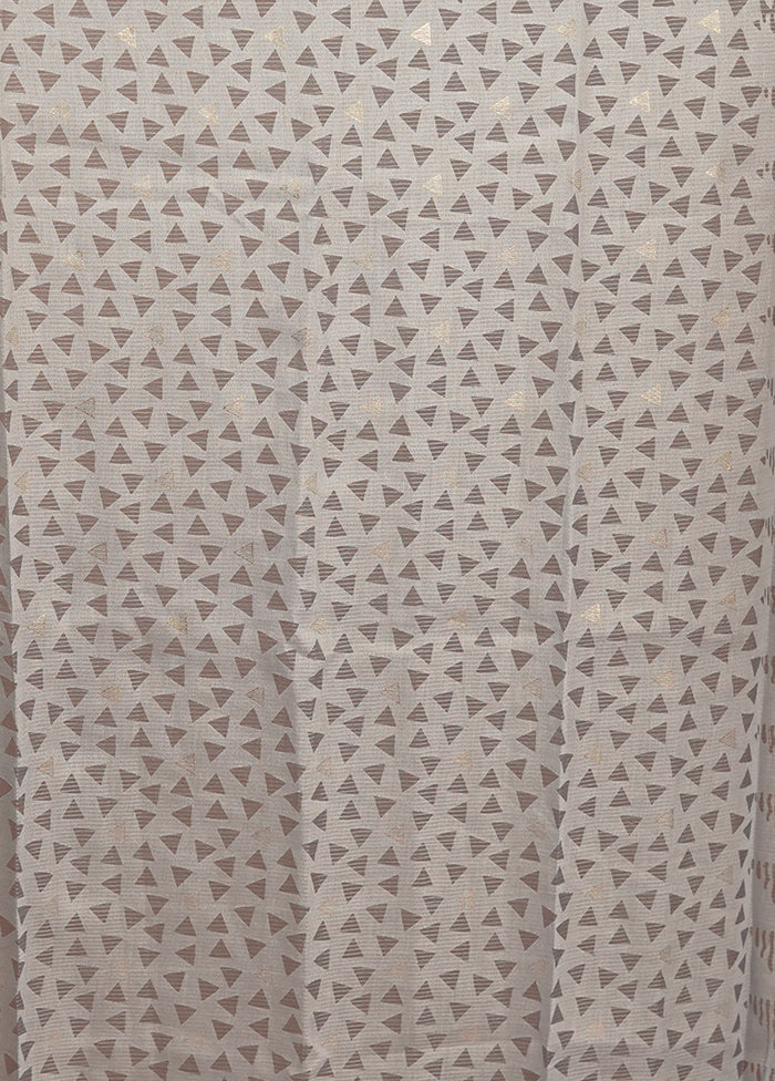 Blue Chiffon Silk Saree With Blouse Piece