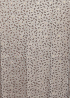 Blue Chiffon Silk Saree With Blouse Piece