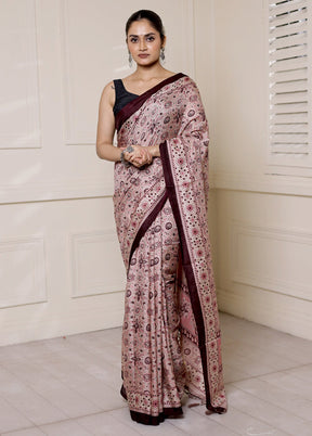 Purple Dupion Silk Saree With Blouse Piece