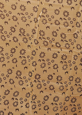 Cream Chanderi Silk Saree With Blouse Piece