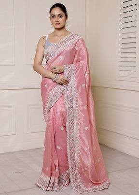 Pink Jimmy Choo Saree With Blouse Piece