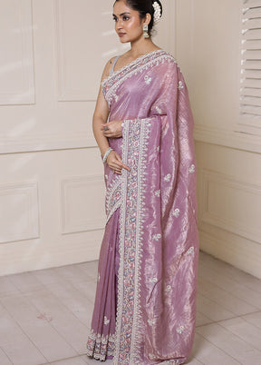 Purple Jimmy Choo Saree With Blouse Piece