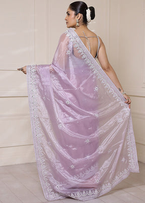 Purple Jimmy Choo Saree With Blouse Piece