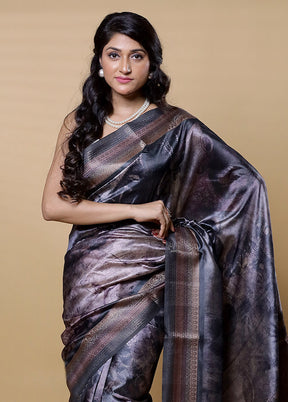 Multicolor Dupion Silk Saree With Blouse Piece