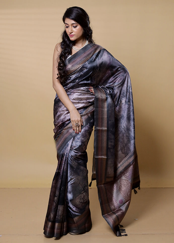 Multicolor Dupion Silk Saree With Blouse Piece