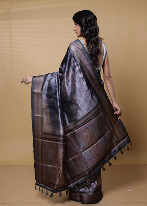 Multicolor Dupion Silk Saree With Blouse Piece