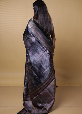 Multicolor Dupion Silk Saree With Blouse Piece