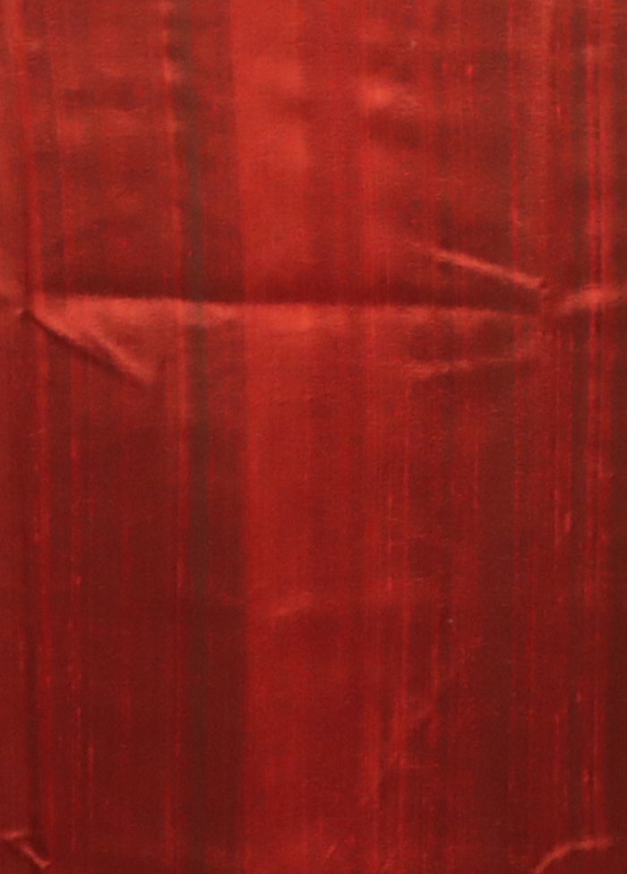 White Handloom Tussar Pure Silk Saree With Blouse Piece