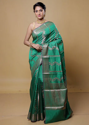 Maroon Dupion Silk Saree With Blouse Piece