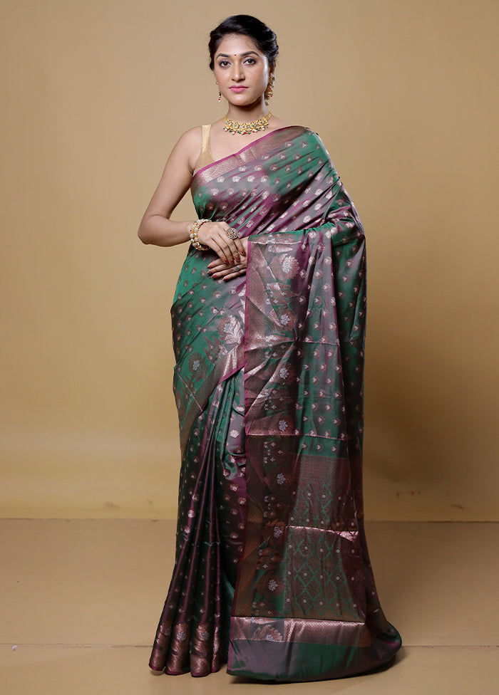 Pink Dupion Silk Saree With Blouse Piece