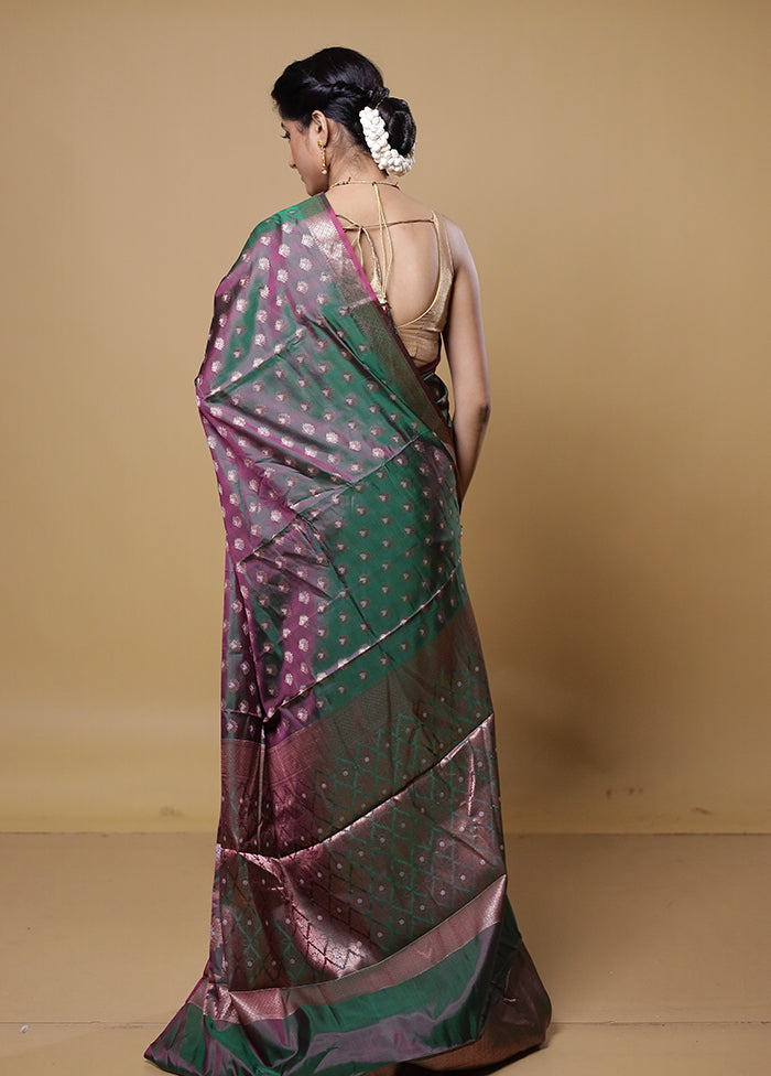 Pink Dupion Silk Saree With Blouse Piece