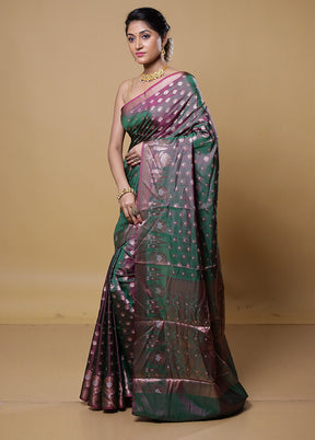 Pink Dupion Silk Saree With Blouse Piece