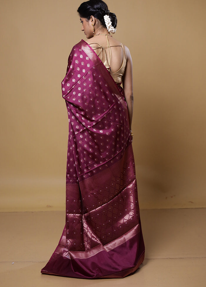 Pink Dupion Silk Saree With Blouse Piece