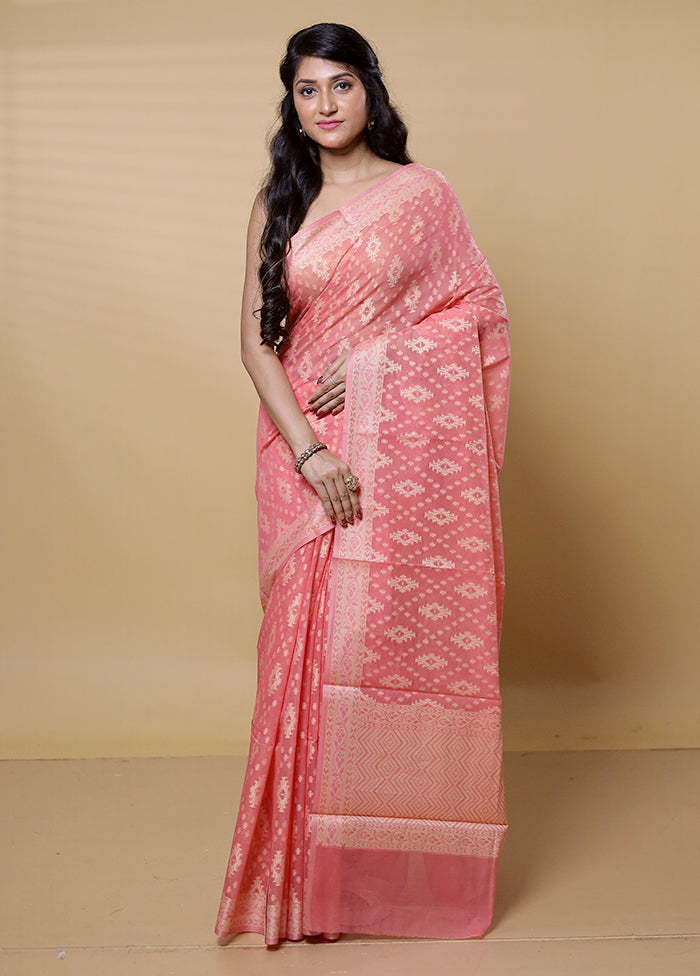 Grey Cotton Saree With Blouse Piece