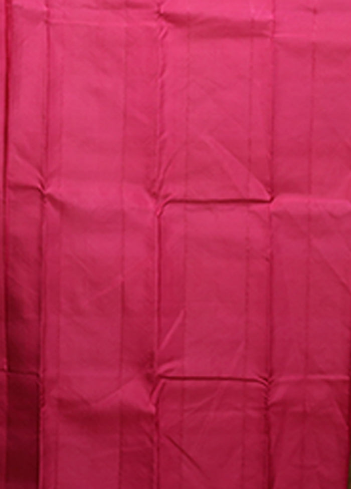 Multicolor Handloom Kanjivaram Pure Silk Saree With Blouse Piece