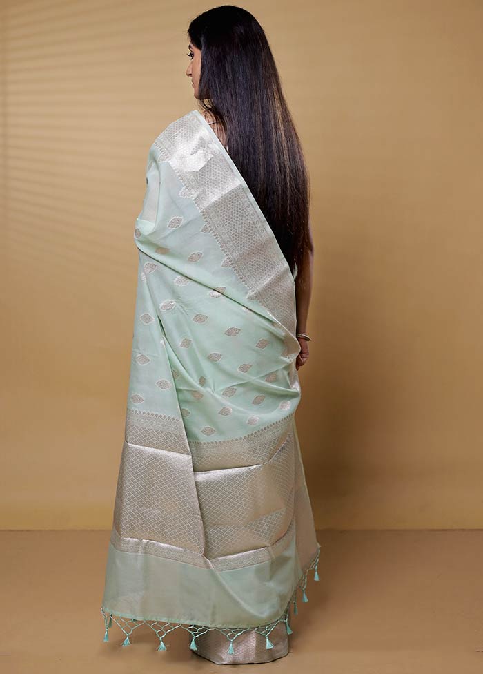 Grey Kora Silk Saree With Blouse Piece