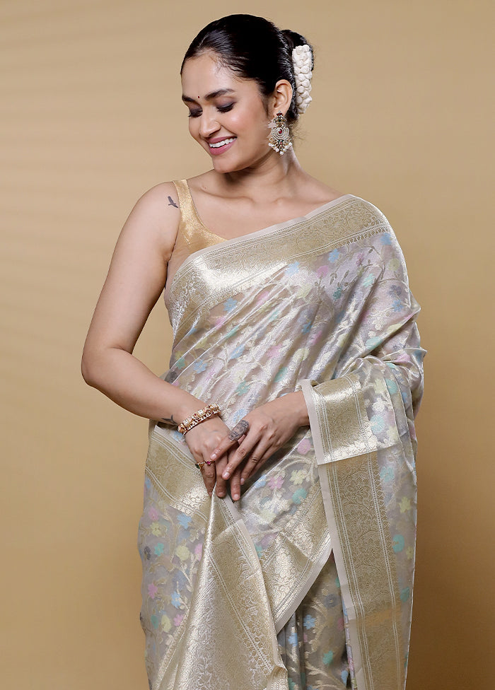 Gold Tissue Silk Saree With Blouse Piece